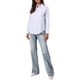 thumbnail image 2 of CAMISAS CASUALS INSPIRE CHIC DE BOTONES PARA MUJER CON CUELLO Y MANGAS LARGAS ROLADAS TAMAÑO S BLANCA, 2 of 6