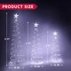 thumbnail image 4 of Paquete de 3 decoraciones navideñas en espiral para árboles al aire libre, 218 decoraciones de luces LED para árboles de Navidad, luz navideña para patio con, 4 of 6