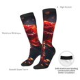 thumbnail image 3 of Daiia Sports Socks Artistic Dewdrop Rose Printed Novelty Crew Socks for Men Women Knee High Socks Cotton Socks Soft & Breathable Support Unisex Socks, 3 of 9