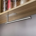 thumbnail image 3 of YIGII Self Adhesive Paper Towel Holder - Under Cabinet Paper Towel Rack for Kitchen, SUS304 Brushed Stainless Steel Silver (No Drilling), 3 of 5