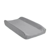 Delta Children Contoured Changing Pad with Plush Cover, Grey
