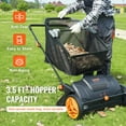 thumbnail image 4 of BENTISM Push Lawn Sweeper, 21-inch Leaf & Grass Collector, Strong Rubber Wheels & Heavy Duty Thickened Steel Durable to Use with Large Capacity 3.5 cu. ft, 4 of 9