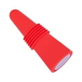 thumbnail image 3 of Bouchon de bouteille de vin en acier inoxydable - Silicone de qualité alimentaire - 6,1 x 2,35 cm - Décoration pratique et réutilisable - Rouge, 3 of 12
