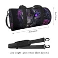 thumbnail image 2 of Fotbe Purple-Eyed Floral Leopard Bolsa Deportiva de Lona Plegable con Estampado, Bolsa de Gimnasio con Bolsillo Seco/Húmedo, Bolsa de Viaje Ultraligera de Gran Capacidad, 2 of 6