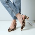 thumbnail image 4 of SACFOF Women's Pointed Toe Block Heel Pumps Slingback Chunky Slip On Low Mid Heel Closed Toe, 4 of 6