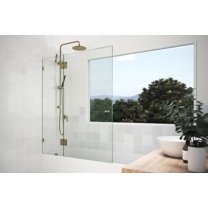 Halo 48.5 in x 58 in Glass Bathtub Shower Door - Glass Hinge