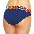 thumbnail image 2 of Chaps Navy Blue Floral Fold-Over Hipster Bikini Swim Bottoms Swimwear Women's 8, 2 of 2