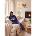 thumbnail image 3 of MINTREUS Womens Pajama Sets Long Sleeve Pj Set Soft Two Piece Sleepwear Set with Pockets, 3 of 8