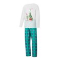 thumbnail image 4 of Christmas Family Pajamas Matching Set Christmas Tree Print Long Sleeve Tops and Plaid Pants Sleepwear, 4 of 10
