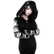 thumbnail image 5 of Cárdigan para mujer Chaqueta punk gótica suelta Cárdigan con capucha de manga larga Cremallera Abrigo negro Odeerbi  ODB-3, 5 of 9