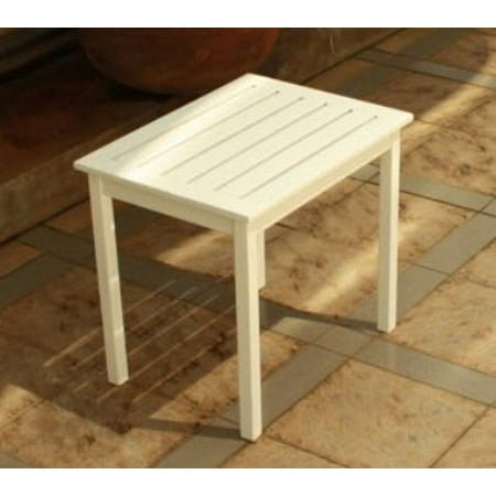 Solid Mahogany - Mainstays Side Table, White