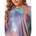 thumbnail image 4 of DARING DIVA Women's Tie Dye Long Sleeve Front Pocket Pajamas Set L Purple, 4 of 7