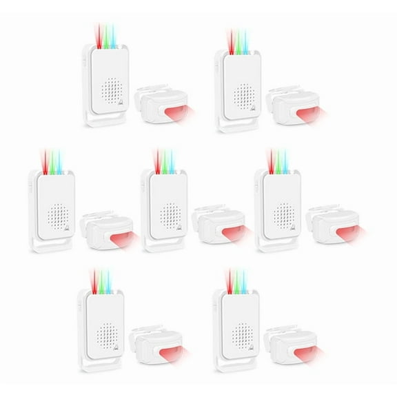 Greencycle Motion Sensor Alarm,Outdoor Door Alarm Waterproof, Mailbox Alarm,IP65,Anti-theft,Weatherproof Motion Detector with 900FT Long-Range Ringer,for Vehicle Entry and Exit Garage,shop,7PK