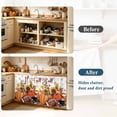 thumbnail image 4 of Pumpkin Football Fall Cabinet Curtain 35"Wx35"L,Dustproof Under Sink Skirt W/ Self Adhesive Tape,Thanksgiving Sunflower Maple Leaf Cabinet Curtain Cover for Kitchen Sink,Bathroom Vanity,Laundry Room, 4 of 9