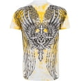thumbnail image 2 of Sakkas Great Guardian Metallic Embossed Mens Fashion T-Shirt - White - 2XL, 2 of 2