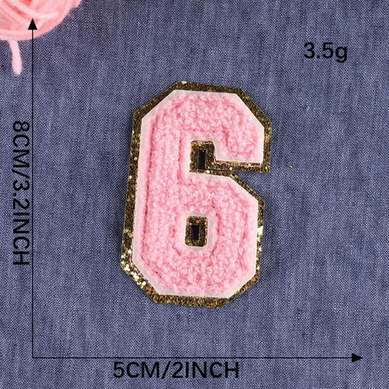 Dtydtpe Embroidery Stickers Computer Embroidery Towel Embroidery Pink 0-9  Number Embroidery Stickers Clothing Accessories Clothing and Hat  Accessories Patch Cloth Stickers 