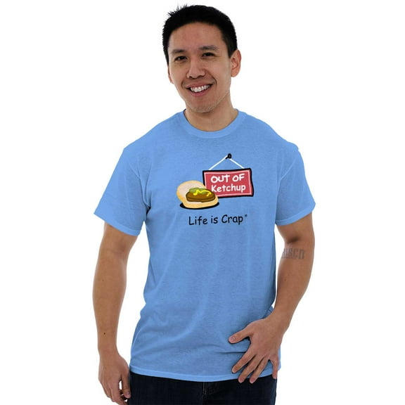 Out Of Ketchup Burger BBQ Grilling Plus Size Crewneck Graphic Tee Shirt Brisco Brands 2X