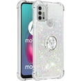 thumbnail image 3 of Motorola Moto G10 Case Moto G30 Case with Creativity Clear Quicksand Glitter Flowing Liquid Floating Soft TPU Case w/Stand Bling Diamond Sparkle Phone Cover for Motorola Moto G10  Colorful, 3 of 14