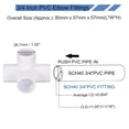 thumbnail image 3 of Unique Bargains 18Pack 4 Way PVC Elbow Fittings, 3/4 Inch PVC Pipe Fitting Connector, 3 of 7