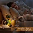 thumbnail image 2 of Cat Lamp Stained Glass–Vintage Artistic LED Warm Night Light, Handcrafted Resin Stained-Glass Animal Bedside Table Lamp with USB Power for Home Decor & Cute Holiday Gift for Cat Lovers, 2 of 6