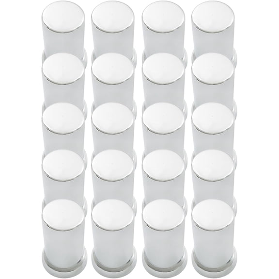 Labwork 33mm Lug Nut Covers Chrome Nuts with Flange 3-3/8 Tall Replacement for Semi-Trailers Trucks