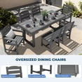 thumbnail image 2 of SERWALL 5-Piece Outdoor Patio Dining Set, All-Weather HDPE Table and Chairs, Rectangular Table with Umbrella Hole, Seats 4, Low Maintenance,Gray, 2 of 10