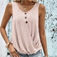 thumbnail image 5 of Scyoekwg Womens Sleeveless Tops Loose Solid Color Crewneck Basic Tank Tops Casual Summer Ladies Tops Comfy Blouses (Pink,XL), 5 of 6