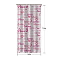 thumbnail image 5 of Pink Breast Cancer and Love Shower Curtain 36"x72" ,Bathroom Decorative Shower Curtains Set with 12 Hooks,Modern Waterproof Washable Shower Curtain, 5 of 6