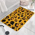 thumbnail image 3 of Yellow and Black Of Leopard Print Flannel Non Slip Door Rugs,Washable Door Mats Indoor,Decorative Door Mats,Dirt-Resistant and Absorbent Doormat for Entrance,Bedroom,Kitchen,Bathroom,23.5"x16", 3 of 5