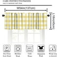 thumbnail image 5 of Buffalo Plaid Valance Curtain Printed Plaid Orange and White Rod Pocket Valance Window Treatments Short Curtains for Kitchen Bathroom Farmhouse Living Room Bedroom Decor 54x18inch, 5 of 6