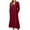 Red, variant on Busydd Womens Fall Dresses Solid Color Long Sleeve Homecoming Dresses V Neck Wedding Guest Dresses for Women Casual Loose Maxi Dress Plus Size Dresses for Curvy Women S-5XL