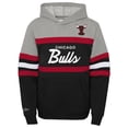thumbnail image 2 of Youth Mitchell & Ness Black/Heather Gray Chicago Bulls Hardwood Classics Head Coach Pullover Hoodie, 2 of 3