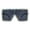 All Black, variant on Rhinestone Rock and Roll Bling Oversize Flat Top Plastic Sunglasses All Black