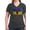 Charcoal, variant on CafePress - Ukrainian Flag With Fist T Shirt - Women's V-Neck Dark T-Shirt