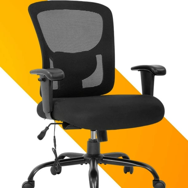 Big and Tall Executive Office Chair 400lbs Adjustable Height PU