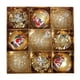thumbnail image 4 of 9x colgantes decorativos para colgar en el de Navidad con lazo colgante, adornos de bolas de Navidad para fiesta, boda, guirnalda, sala de estar Oro, 4 of 8