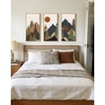 thumbnail image 7 of SHENIFY Huge 16x32in3pcs Natural Framed Wooden Mountains Range Landscape Wall Art Framed Tree Nature Wall Decor Farmhouse Rustic Prints Kitchen Living Room, 7 of 7