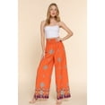 thumbnail image 2 of FASHNZFAB Wide Leg Border Print Woven Pants, 2 of 4