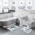 thumbnail image 5 of Ocean Turtle Bath Mat 3 Piece Bathroom Rug Set, Coastal Coral Seagrass Starfish Non Slip Bath Rug Contour Mat and Toilet Lid Cover, Absorbent Shower Mats Soft Bath Rugs and Mats Sets, 5 of 8
