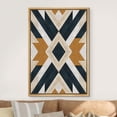 thumbnail image 3 of PixonSign Framed Wall Art Western Decor Geometric Black, White & Brown Diamond Insignia Abstract Wood Panels Boho Woodblock Farmhouse Multicolor Canvas Prints for Home Decor -, 3 of 5