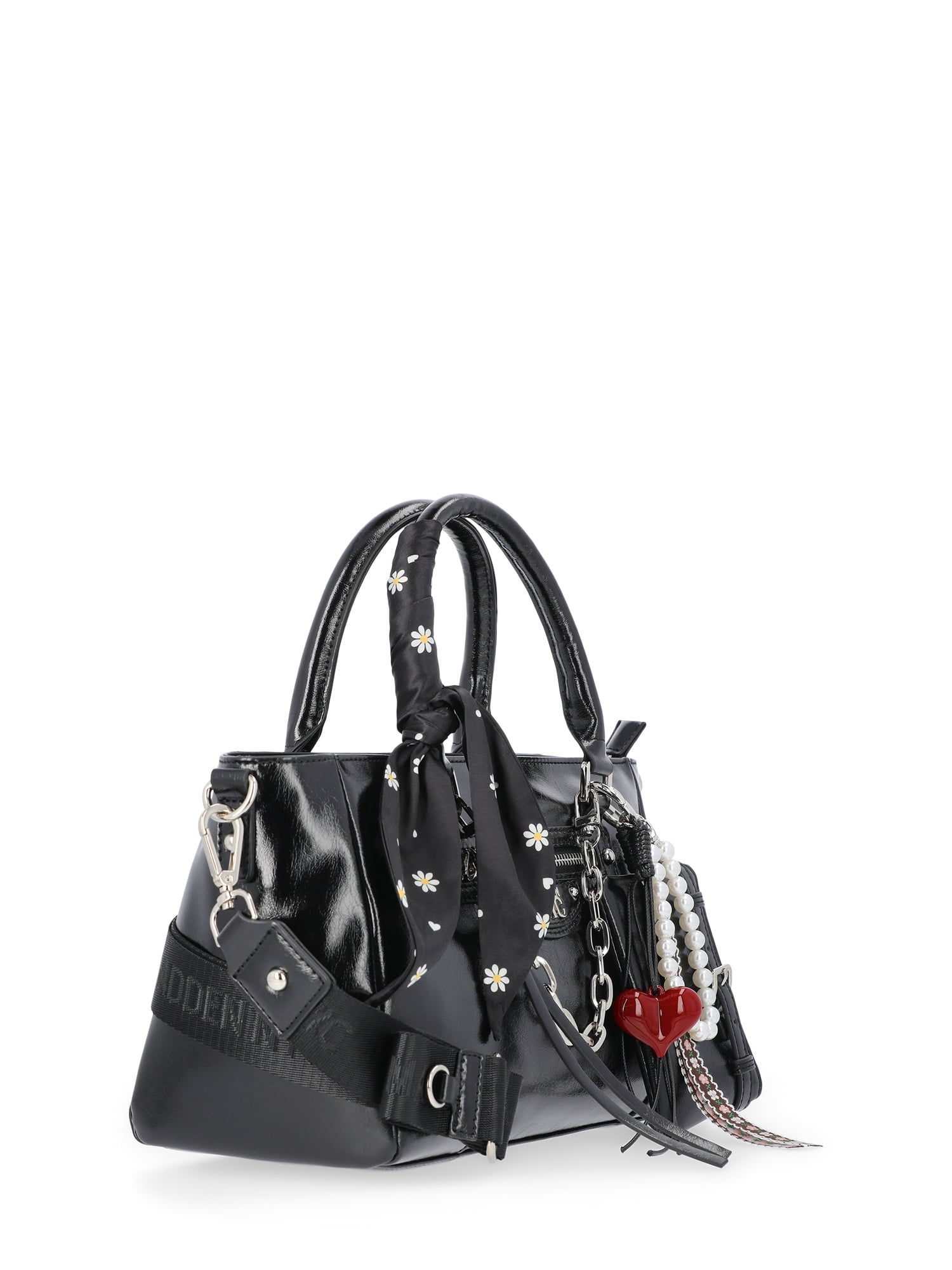 Madden NYC Women's Slouchy Top Handle Satchel, Black