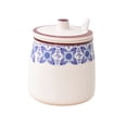 thumbnail image 1 of Blue Flower Pattern Sugar Bowl With Lid And Spoon, 430ml(15oz)ceramic Sugar Storage Jar, Porcelain Sugar Pot, For Coffee Bar, Restaurant, Home-Blue1-1set, 1 of 6