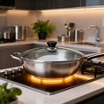 thumbnail image 7 of YaoZQ Universal Glass Pot Lid, Heat Resistant Pan Cover with Steam Vent, Stainless Steel Rim Replacement, White Knob, 8.3 inch, 7 of 7