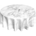 thumbnail image 1 of Grey White Marble Tablecloth Round 60 Inch Modern White Marble Table Cover Waterproof Polyester Marble Cover Table Kitchen Table Cloth Cover Anti-Slip Table Cover for Home Dinning Tabletop Decor, 1 of 6