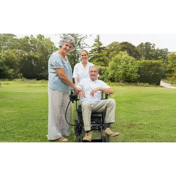 Wliqien Adults Electric Wheelchair with Large Footrest, Lightweight Foldable Motorized Wheelchair, 12-Mile Range 500W Motor Portable Elderly Wheelchair