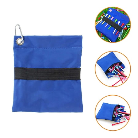 SWETRACE Tee Holder Golf Bag Blue Nylon for Golfers 1Set 6.3x5.5x0.2In