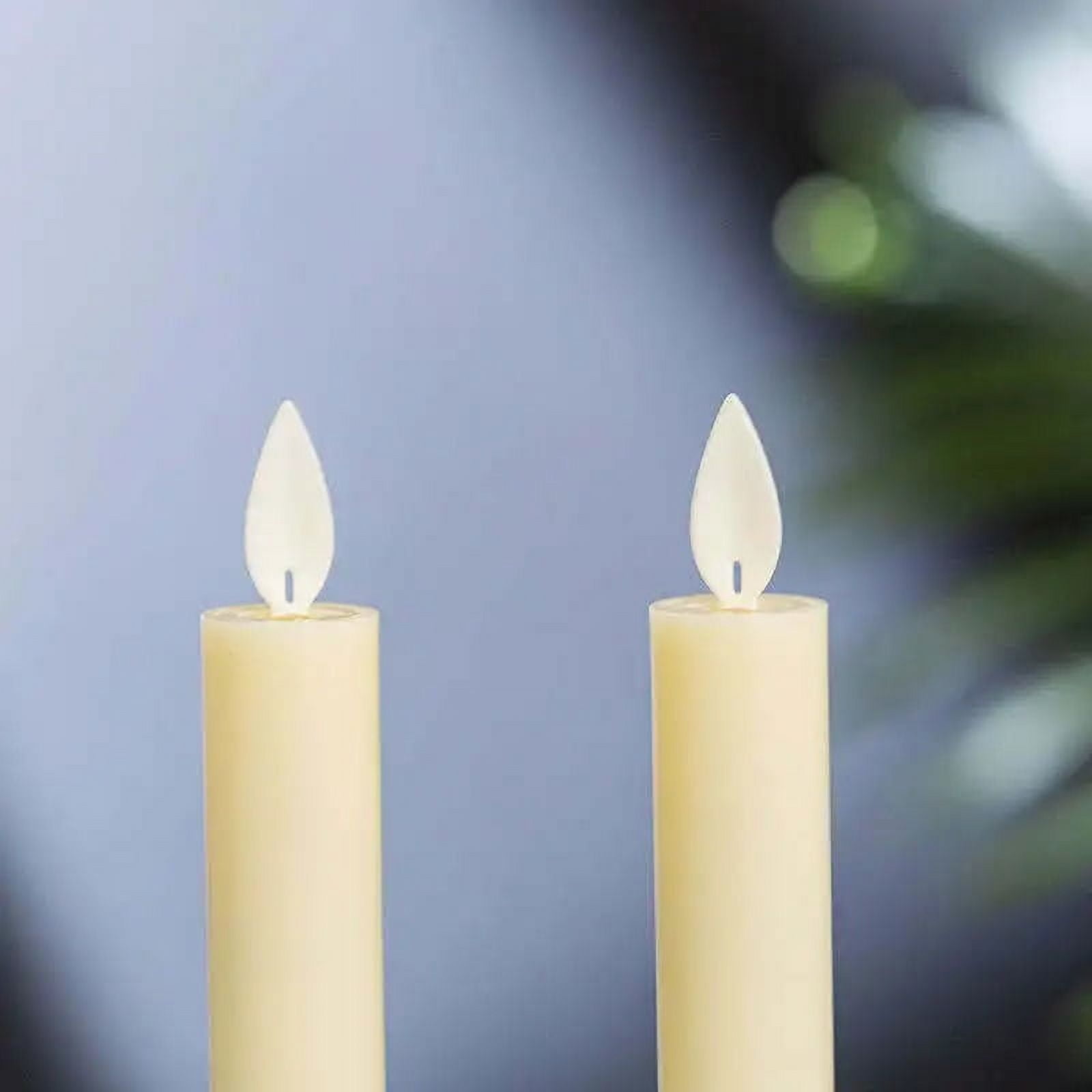 Moving Flame Taper Candles with Remote and Timer, Flameless LED Candlesticks Flickering with Moving Wick, Christmas Decorations
