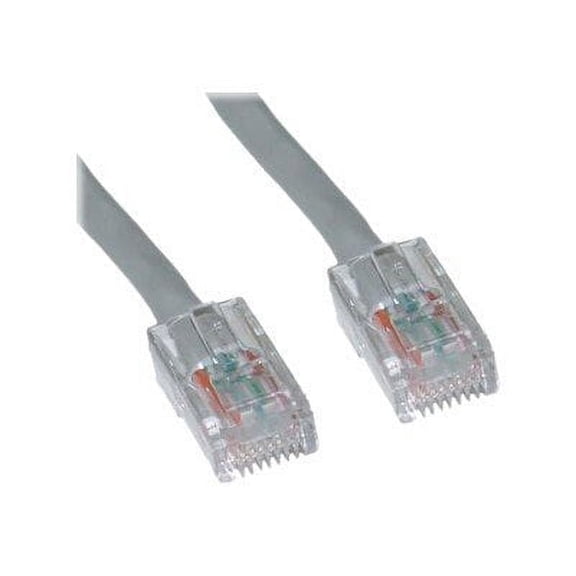 CableWholesale 10 Foot Cat6 Gray Ethernet Patch Cable, Bootless, 24AWG Network Cable with RJ45 Gold Plated Connector, 4 Pair Stranded Pure Copper, Unshielded Twisted Pair (UTP) Internet Patch Cable