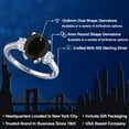 thumbnail image 2 of Gem Stone King 3.00 Ct Oval Black Onyx 925 Sterling Silver Ring, 2 of 6