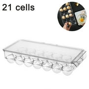 Egg Holder with Lid , This Egg Container is a Must-Have Space Saver for Your Refrigerator – See-Through, Stackable, BPA Free